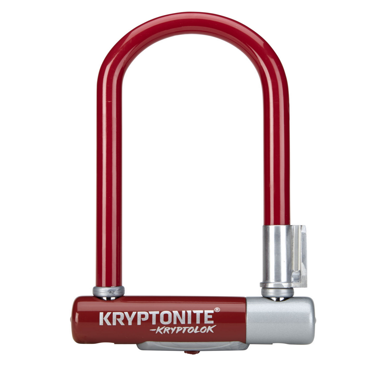 Elsykkel U-lås Kryptonite Kryptolok 2 Mini i rød - kompakt bøylelås