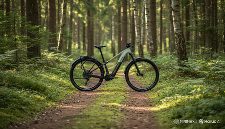 Elsykkel Mechanic Arts North29r i bruk på skogsti - 29er terrengsykkel