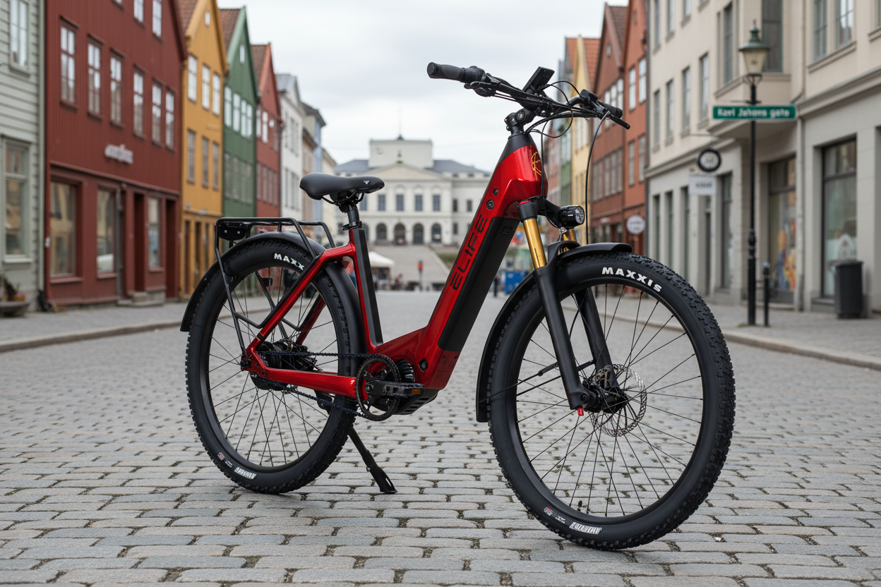 Elife Gazelle elsykkel med lavt innsteg  i Trondheim bysentrum