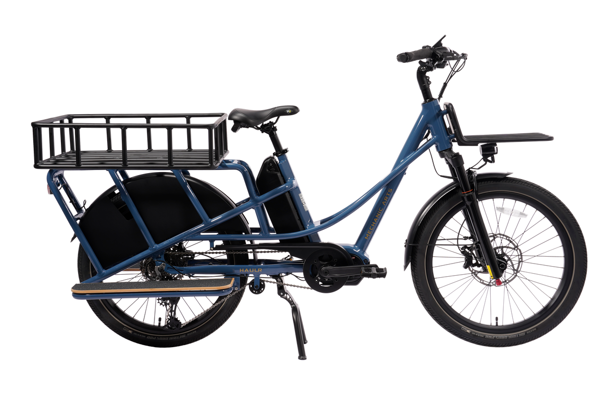 Mechanic Arts Haulr elsykkel med kjededrift for last – elektrisk longtail-sykkel med robust ramme og kraftig motor for tung last