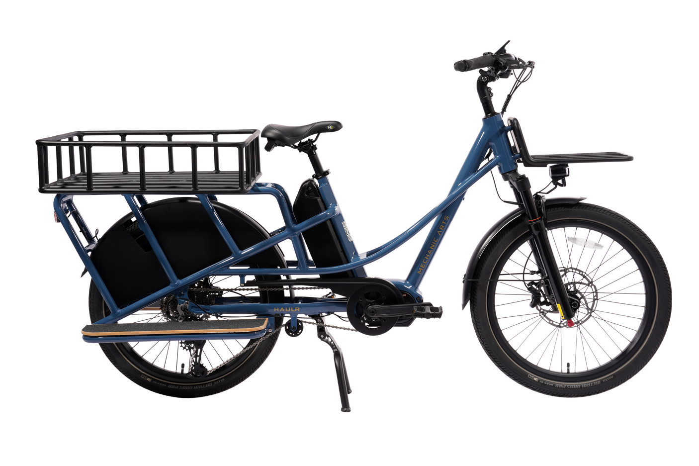 Mechanic Arts Haulr elsykkel med kjededrift for last – elektrisk longtail-sykkel med robust ramme og kraftig motor for tung last