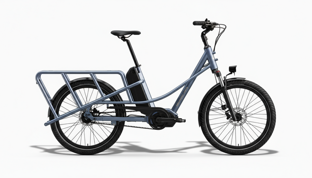 Elsykkel Mechanic Arts Triberide longtail detaljert - beltedrift og bagasjebrett