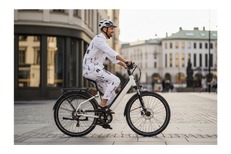 Mechanic Arts elsykkel hvit syklende i Oslo