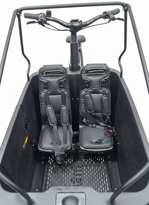 Elsykkel Mechanic Arts Tribewagon lasteboks innvendig - plass til 2 barn