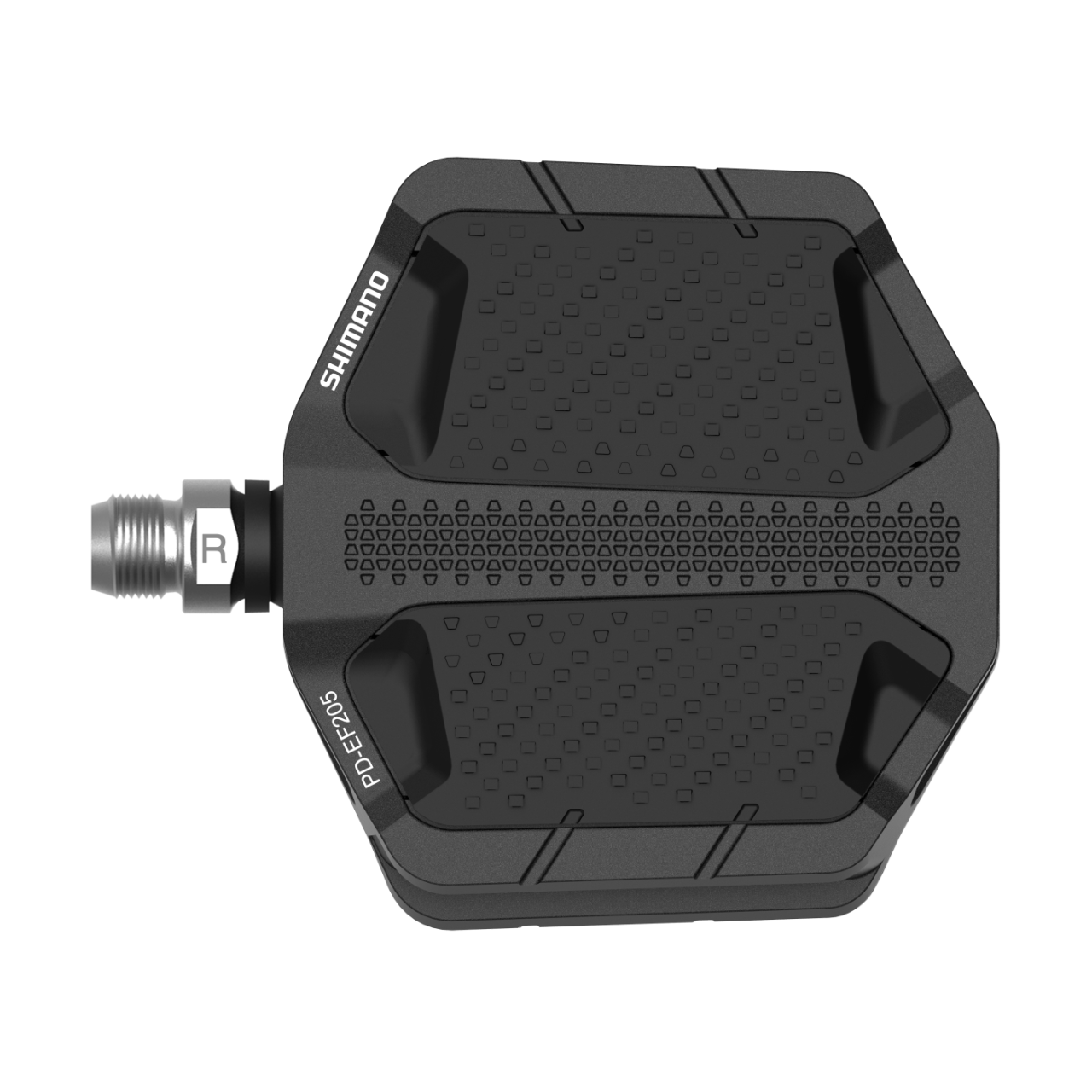 Shimano PD-EF205 flate pedaler til elsykkel - sort finish og godt grep
