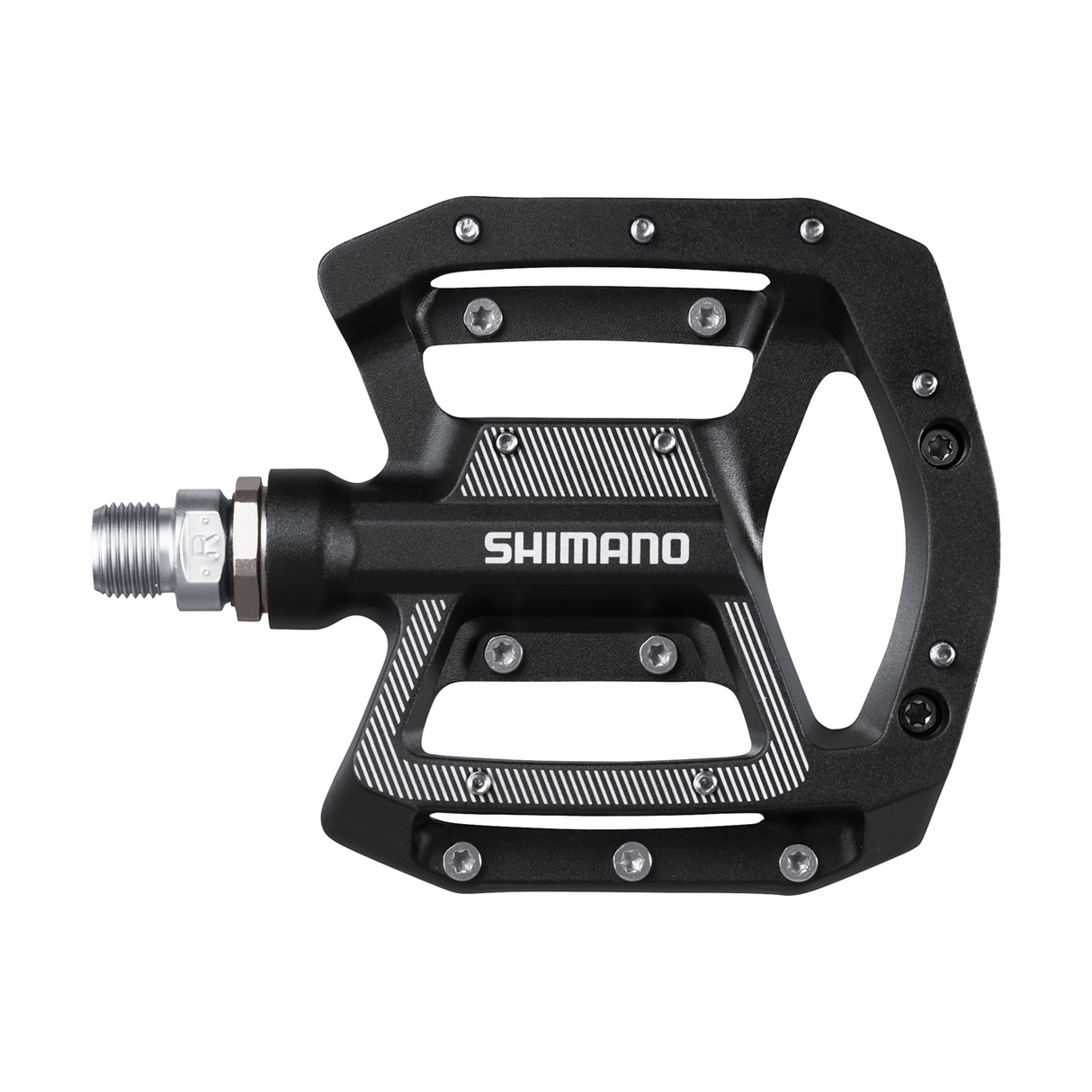 Elsykkel pedaler Shimano PD-GR500 flat pedal svart - plattformpedal for elsykler